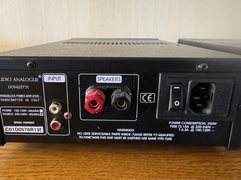 Audio Analogue Donizetti &ndash; monoblock slutsteg (2 st), 180W/4&Omega; - Bild 2 av 5