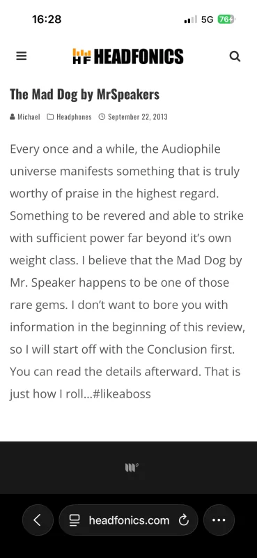 legendariska MAD DOG PRO dan clark audio legendariska MAD DOG PRO dan clark audio - Bild 9 av 9