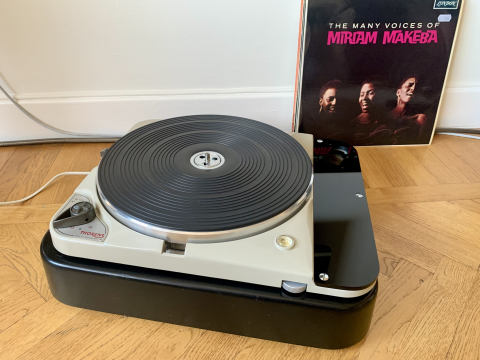 Thorens TD 124 Mk i turntable in Ortofon ST 104 plinth