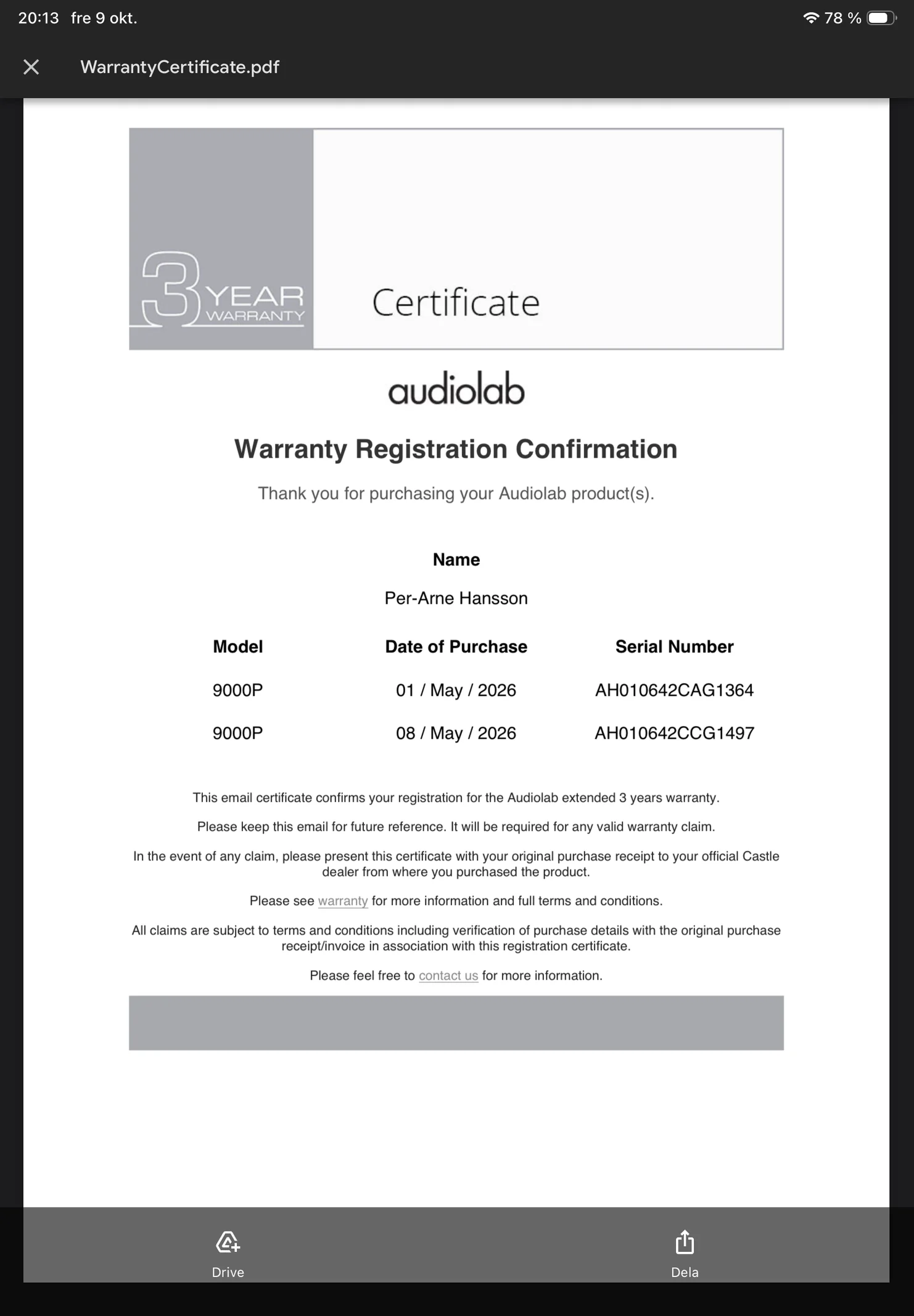 AUDIOLAB 9000P - Bild 3 av 3