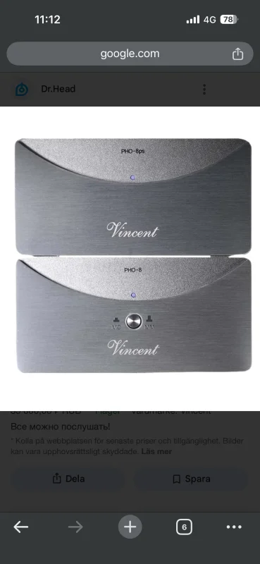 Vincent ph 8 riaa steg - Bild 1 av 2