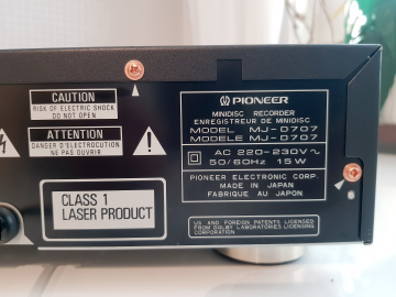 Pioneer MJ-D707  Minidisk Recorder
