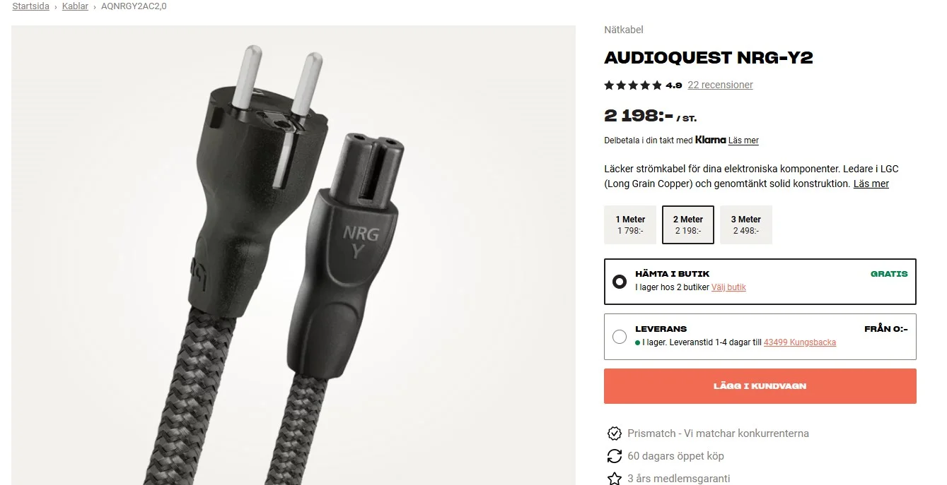 Audioquest kablar Audioquest kablar - Bild 7 av 8